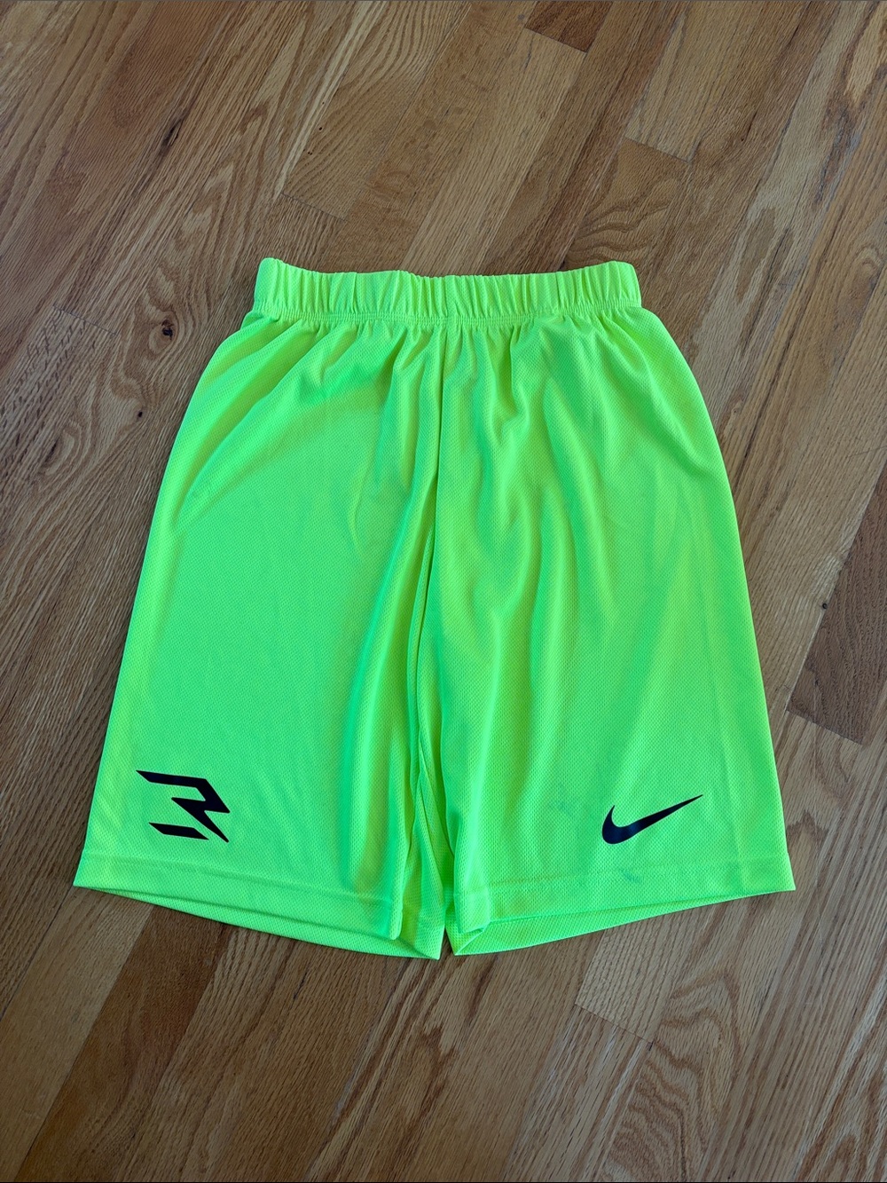 Nike Boy'sNeon Yellow-Green Athletic Shorts (Size L)